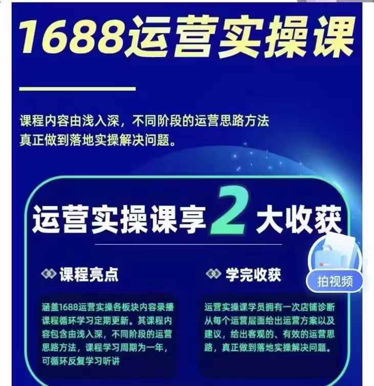 1688最新实战运营 0基础学会1688实战运营，电商年入百万不是梦 图片